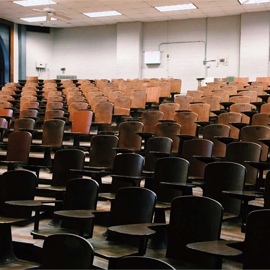 An empty a lecture hall